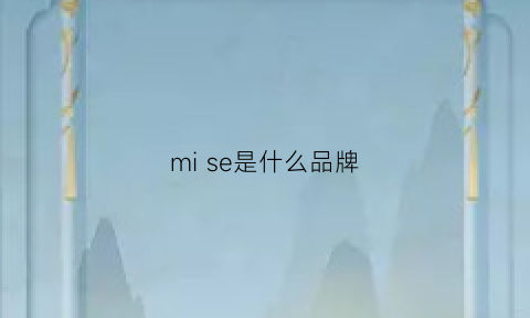 mi se是什么品牌